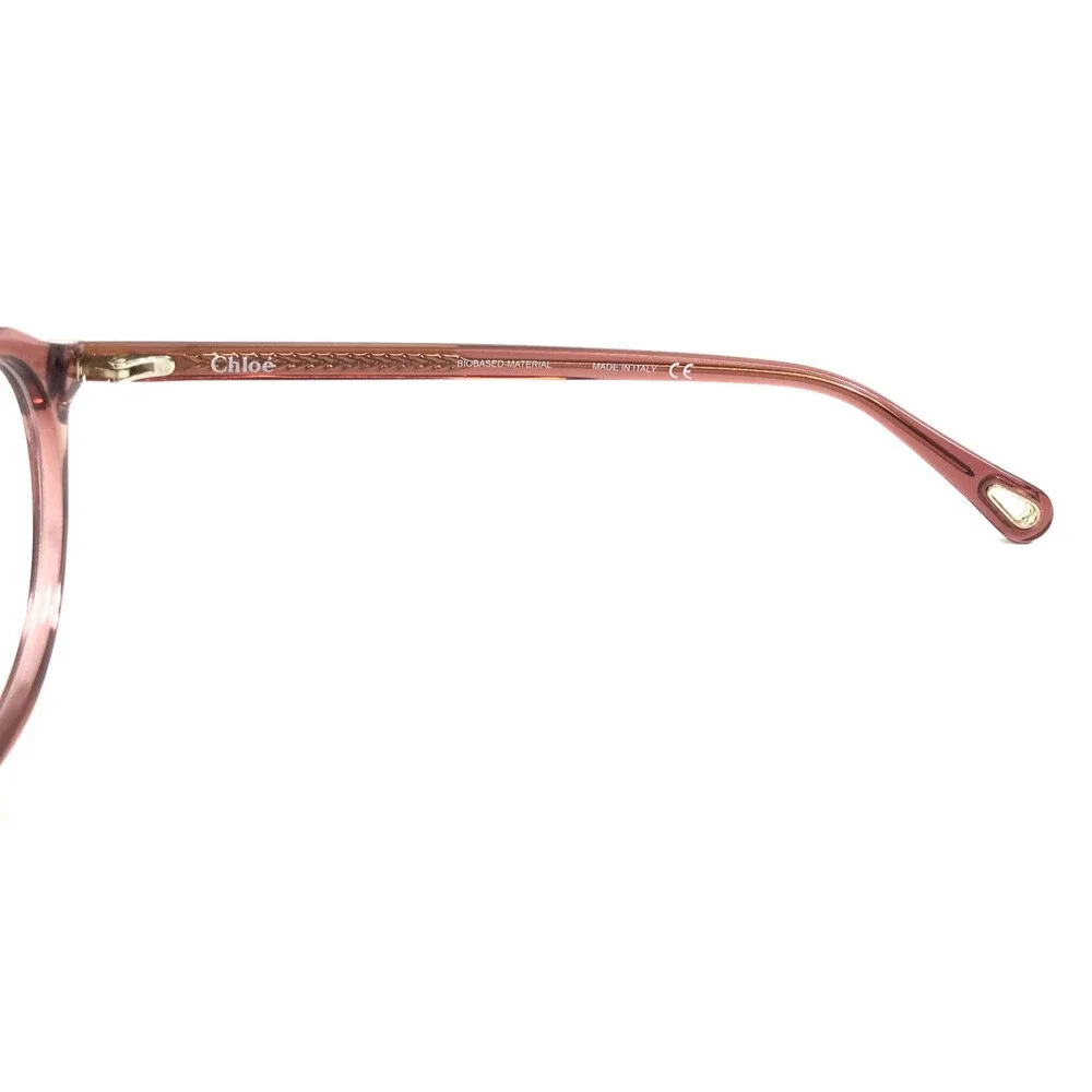 Chloe Eyeglasses Frames CH0012OA 002 Transparent Pink Asian Fit 50-17-145